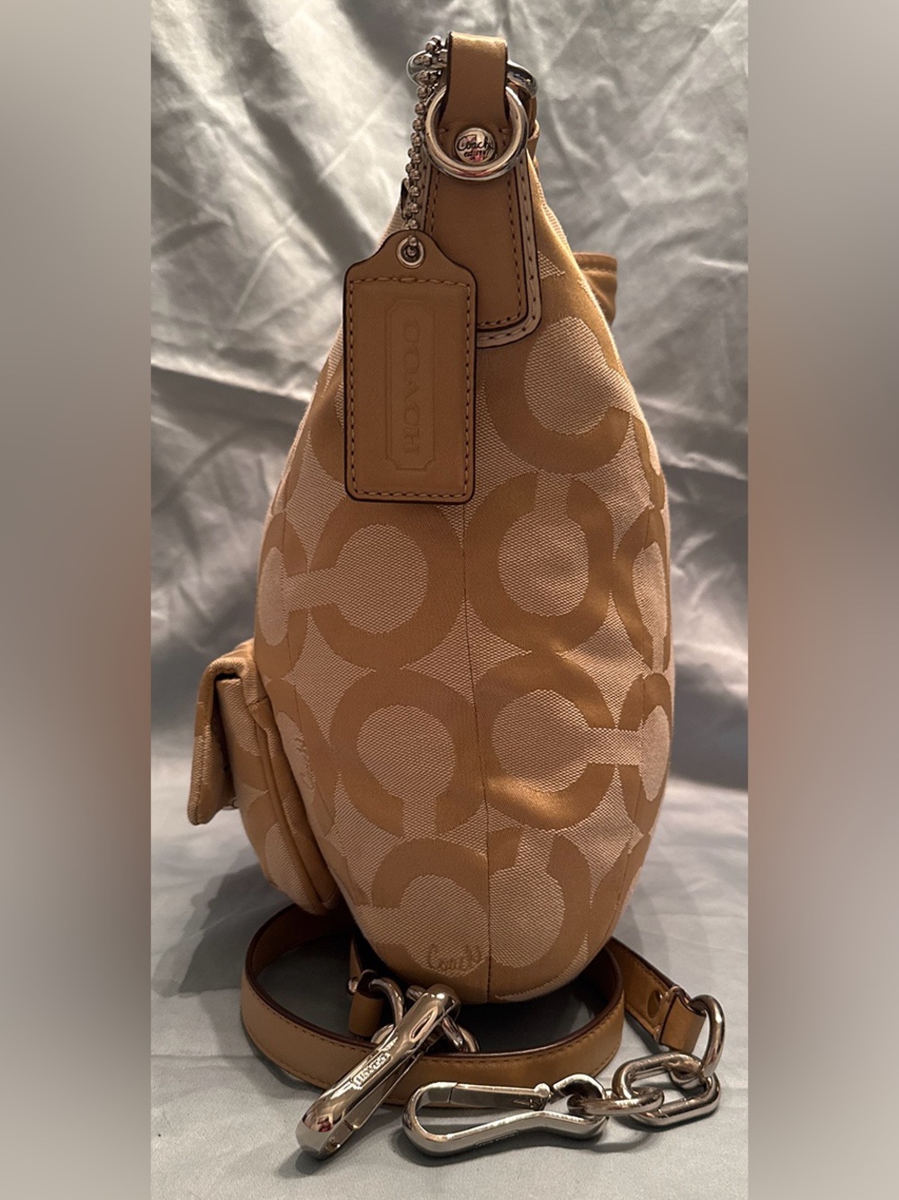 Coach Kristin Signature Op Art Hobo / Shoulder Bag - Picture 3 of 15